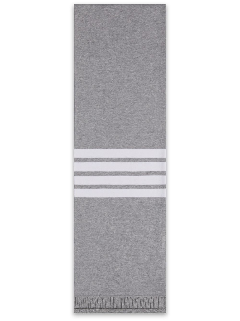 Thom Browne 4-Bar ribbed scarf - Grey von Thom Browne