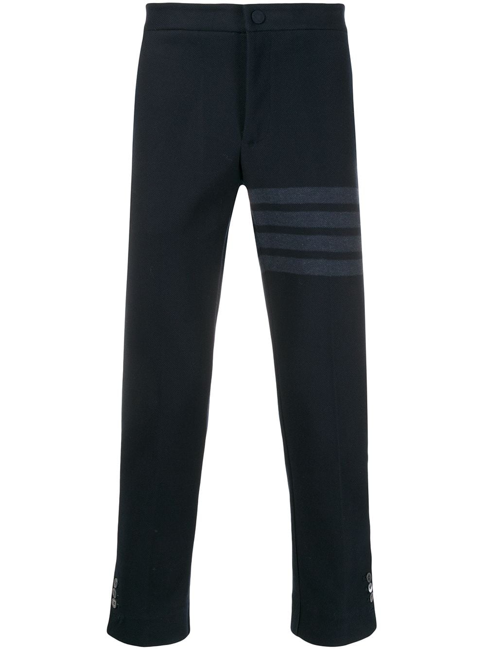 Thom Browne slim-fit tonal 4-Bar trousers - Blue von Thom Browne