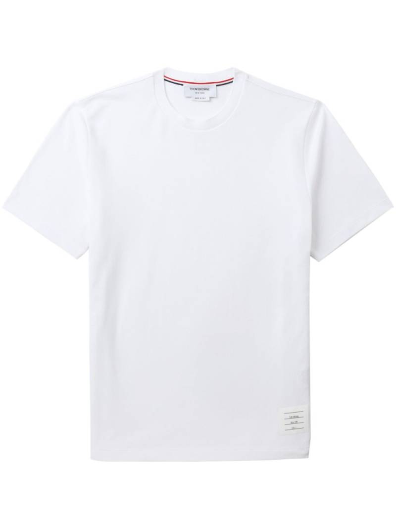 Thom Browne 4-Bar stripe cotton T-shirt - White von Thom Browne