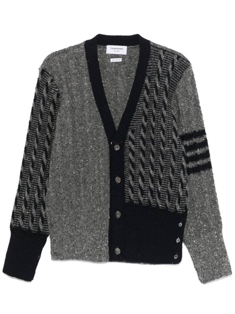 Thom Browne 4-Bar stripe cardigan - Grey von Thom Browne