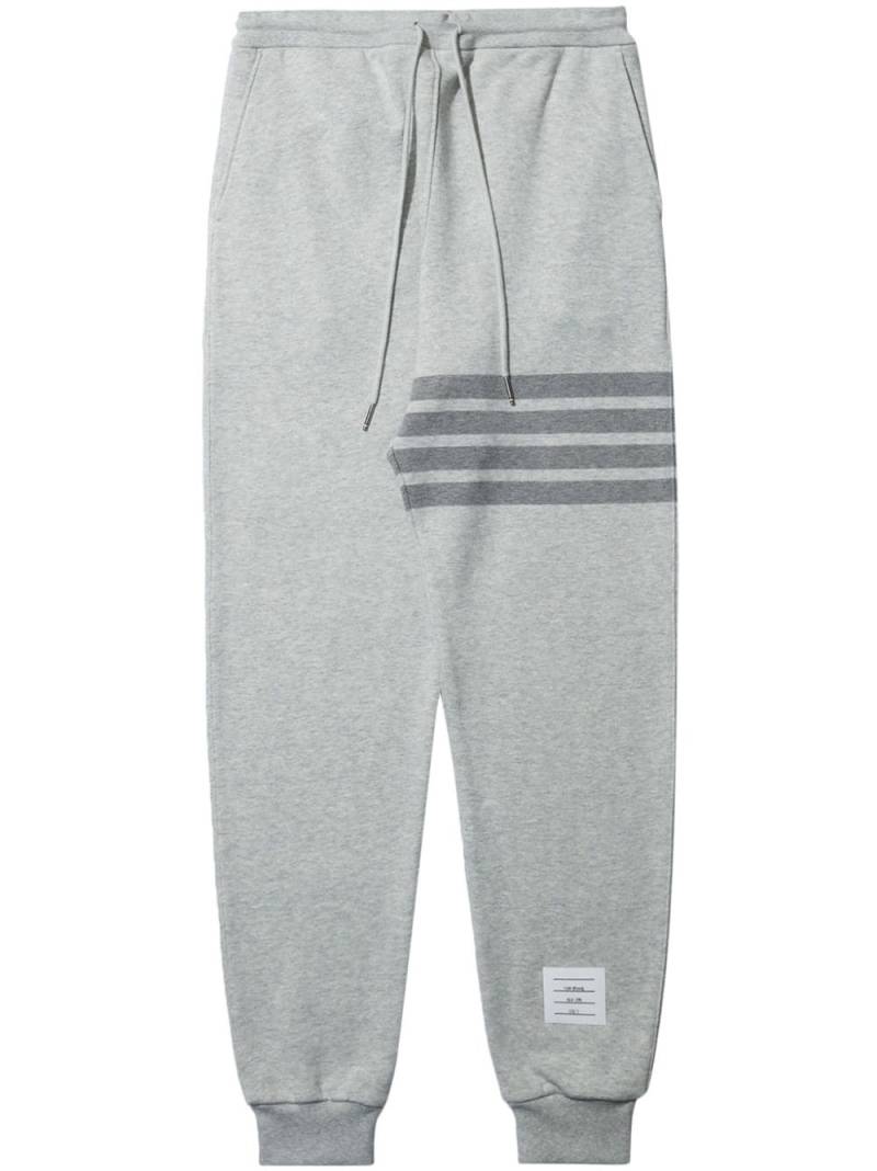 Thom Browne 4-Bar stripe cotton track pants - Grey von Thom Browne