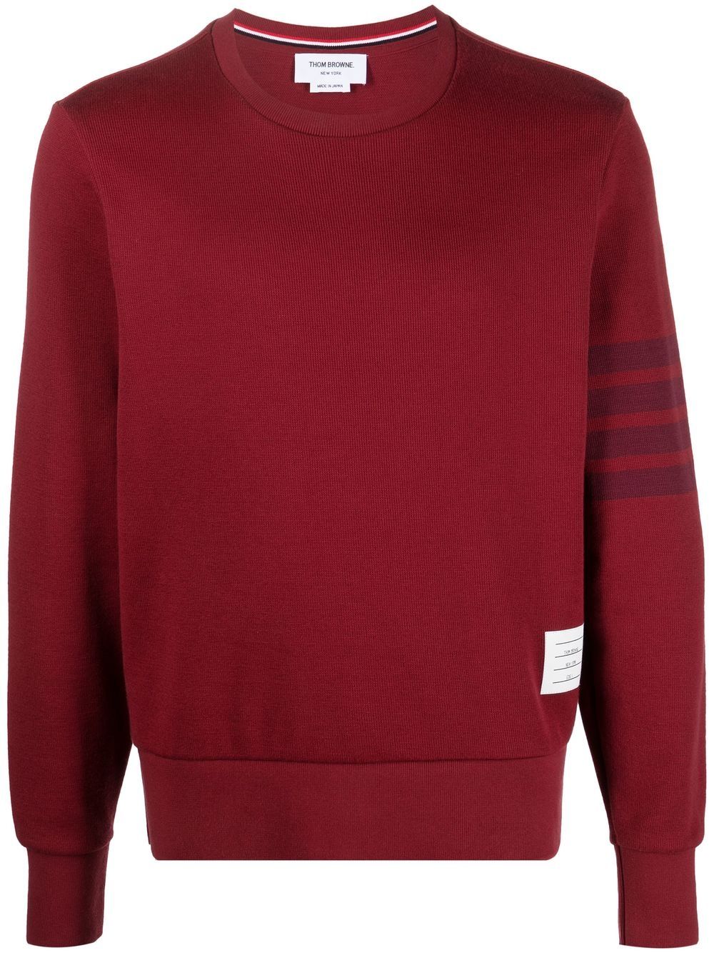 Thom Browne 4-Bar stripe-detailed jumper - Red von Thom Browne