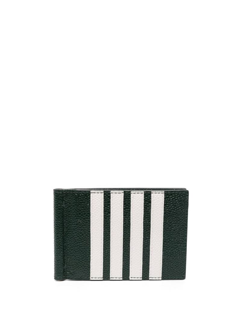 Thom Browne 4-Bar stripe leather wallet - Green von Thom Browne