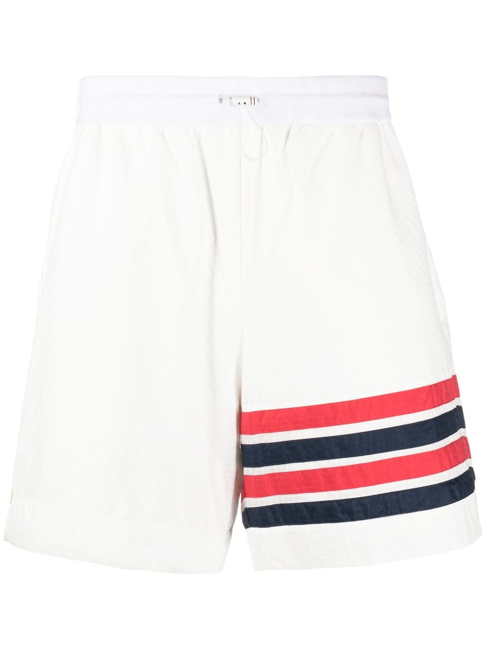 Thom Browne 4-Bar stripe ripstop shorts - White von Thom Browne