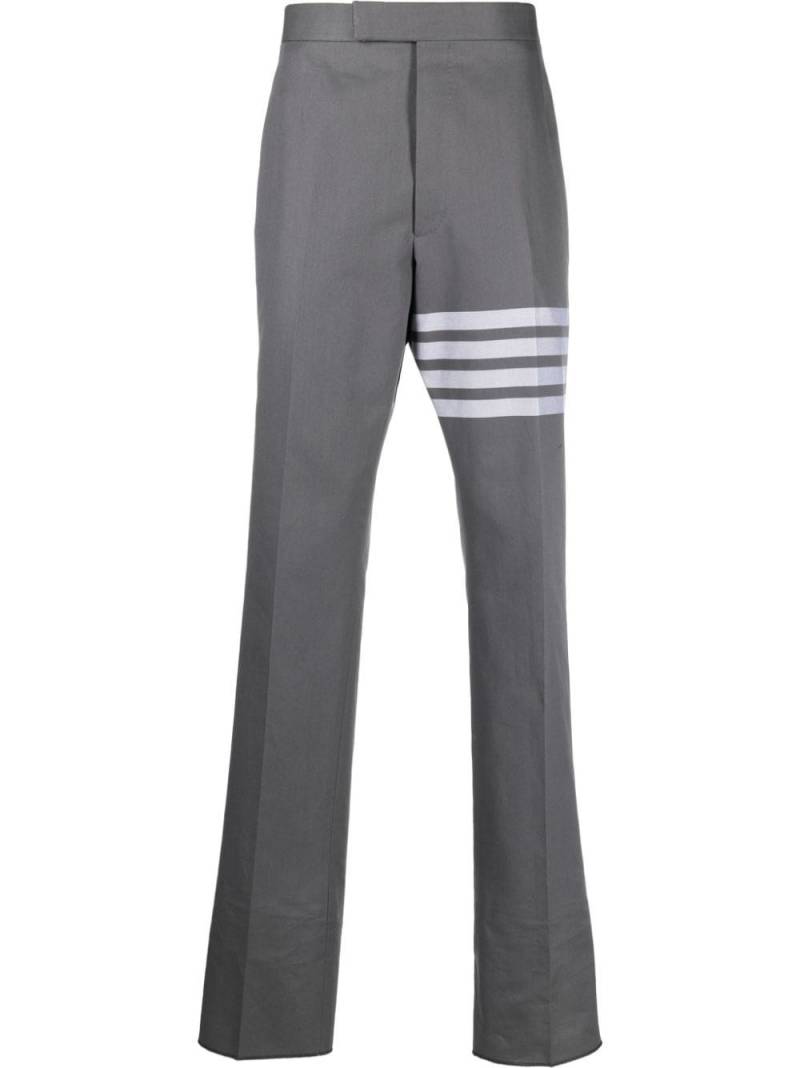 Thom Browne 4-Bar stripe tailored trousers - Grey von Thom Browne