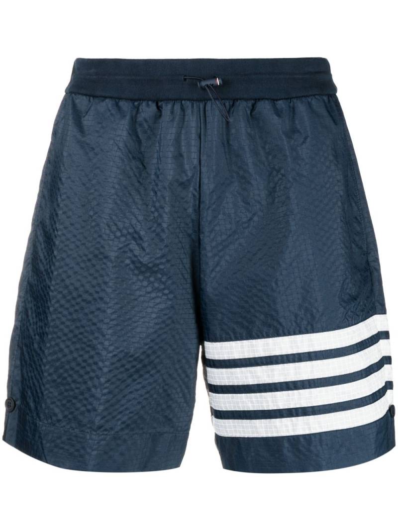 Thom Browne 4-Bar stripe track shorts - Blue von Thom Browne