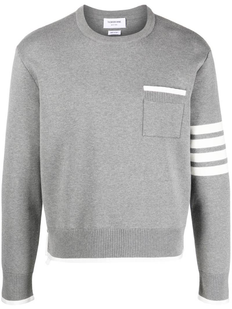 Thom Browne 4-Bar striped jumper - Grey von Thom Browne