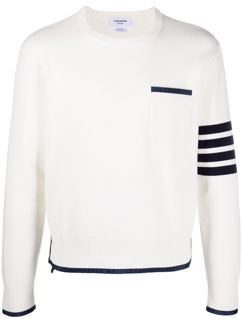 Thom Browne 4-Bar striped jumper - White von Thom Browne