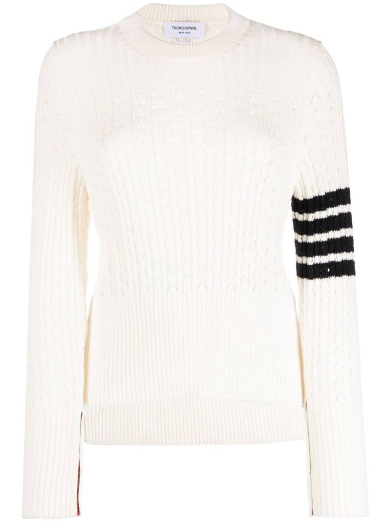 Thom Browne 4-Bar virgin wool jumper - Neutrals von Thom Browne