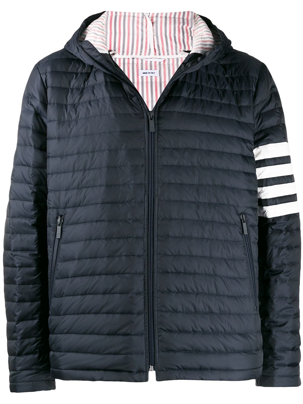 Thom Browne 4-Bar stripe padded jacket - Blue von Thom Browne