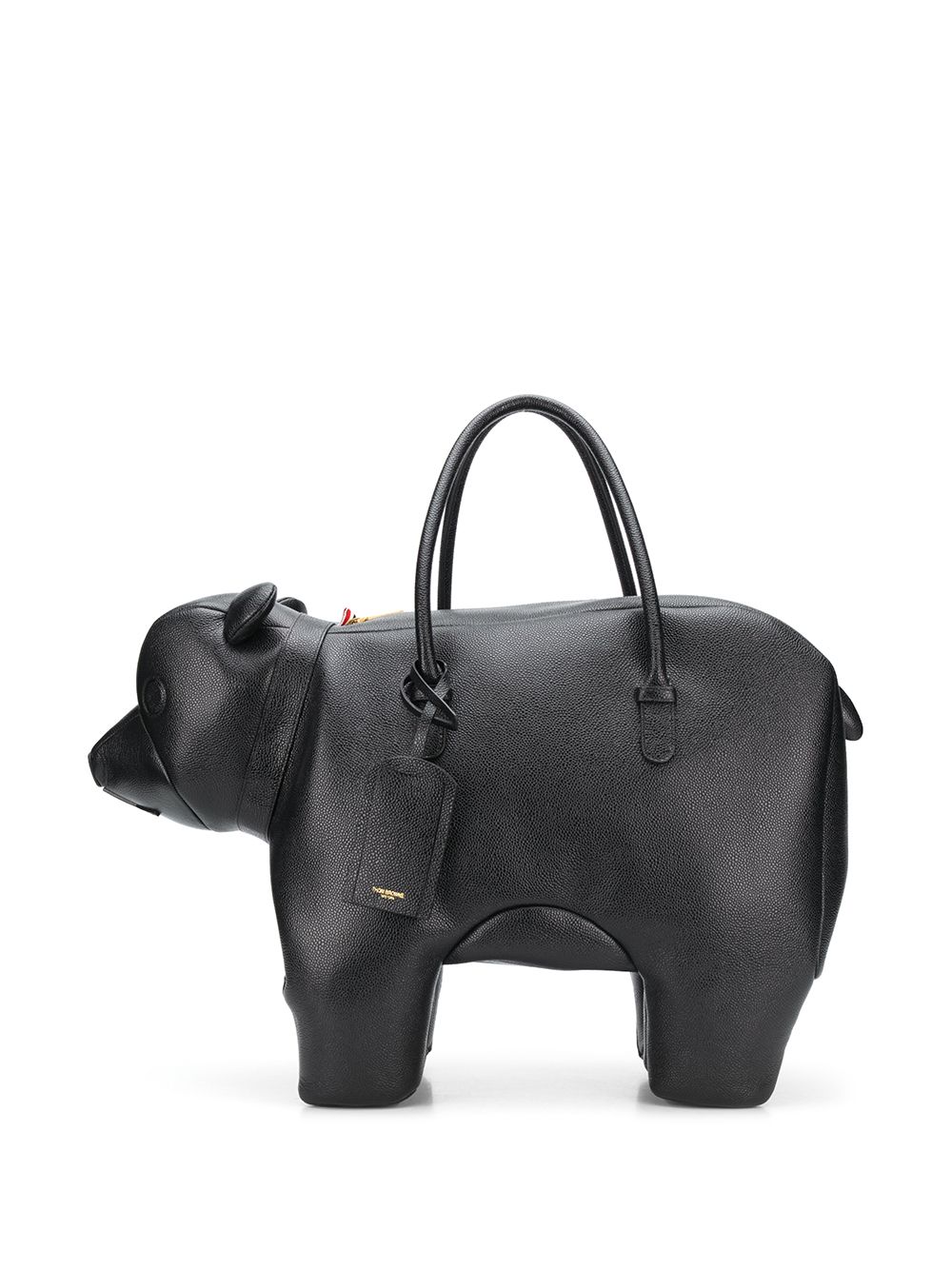 Thom Browne Bear pebbled bag - Black von Thom Browne