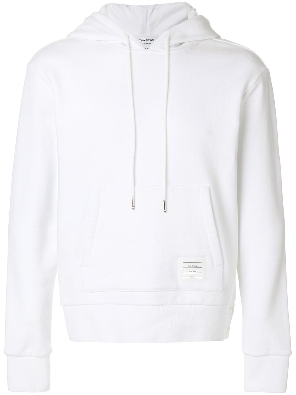 Thom Browne Center-Back Stripe Jersey Hoodie - White von Thom Browne