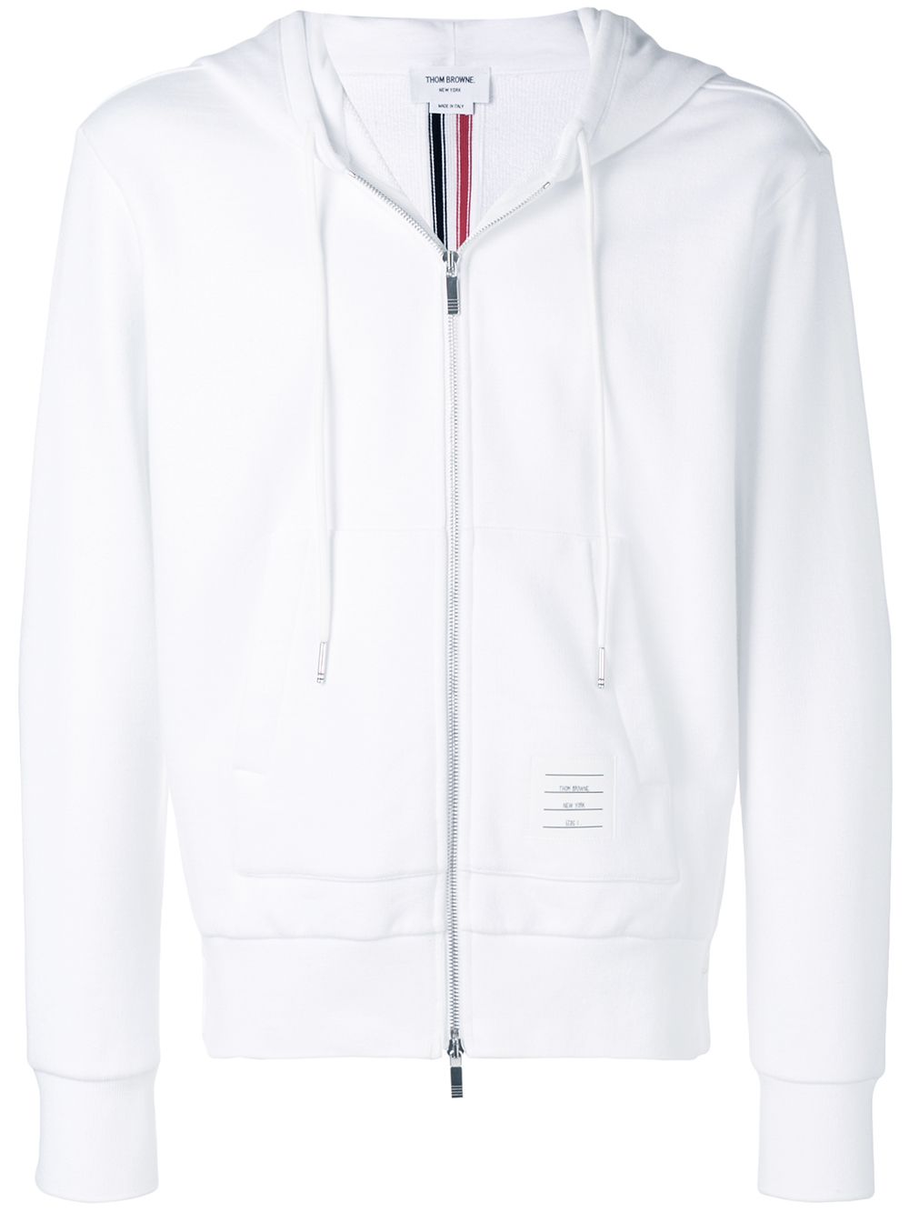 Thom Browne Center-Back Stripe Loopback Hoodie - White von Thom Browne