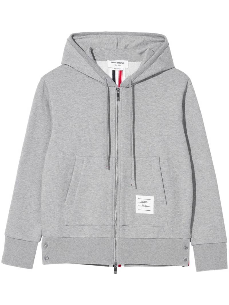 Thom Browne RWB-stripe cotton hoodie - Grey von Thom Browne