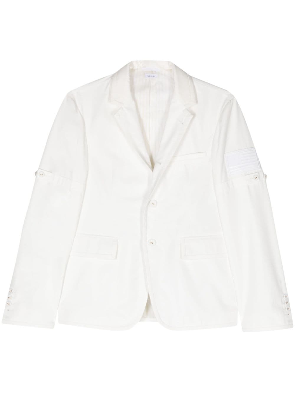 Thom Browne Flag-patch single-breasted blazer - White von Thom Browne