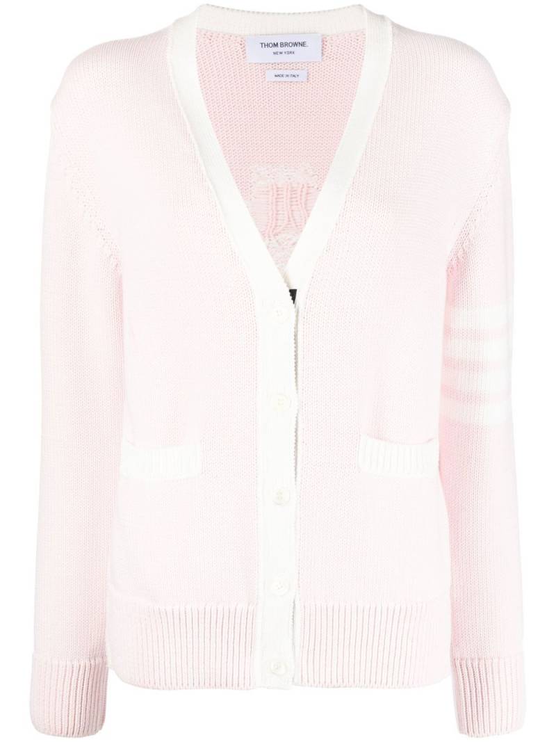 Thom Browne Flower Icon knitted cardigan - Pink von Thom Browne