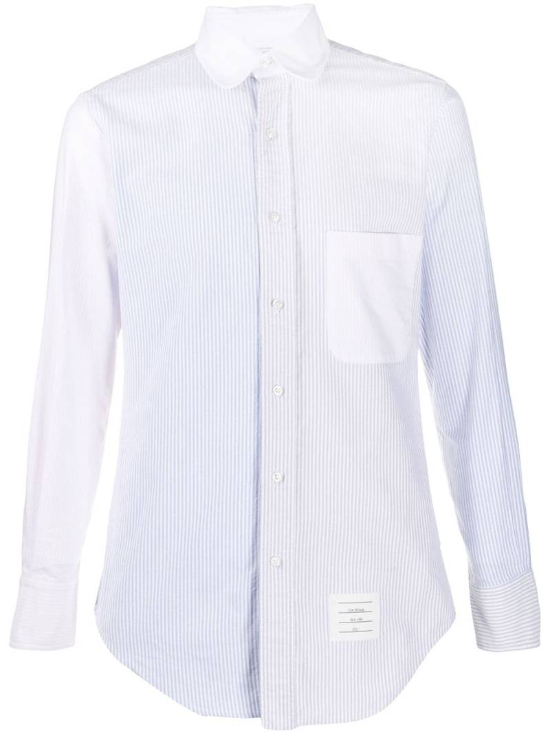 Thom Browne Fun-Mix rounded collar Oxford shirt - Grey von Thom Browne