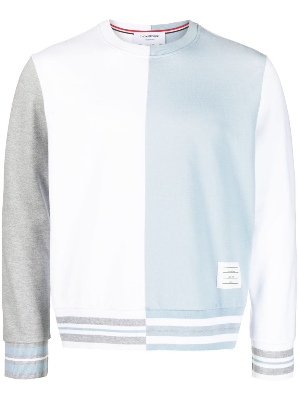 Thom Browne Funmix colour-block cotton sweatshirt - White von Thom Browne