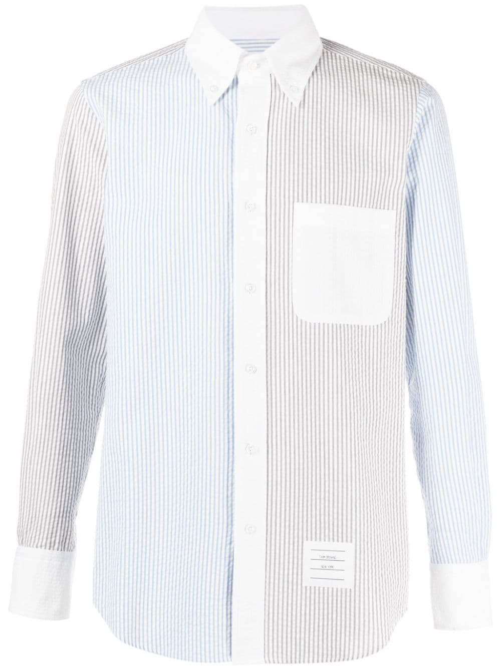 Thom Browne Funmix striped shirt - Blue von Thom Browne