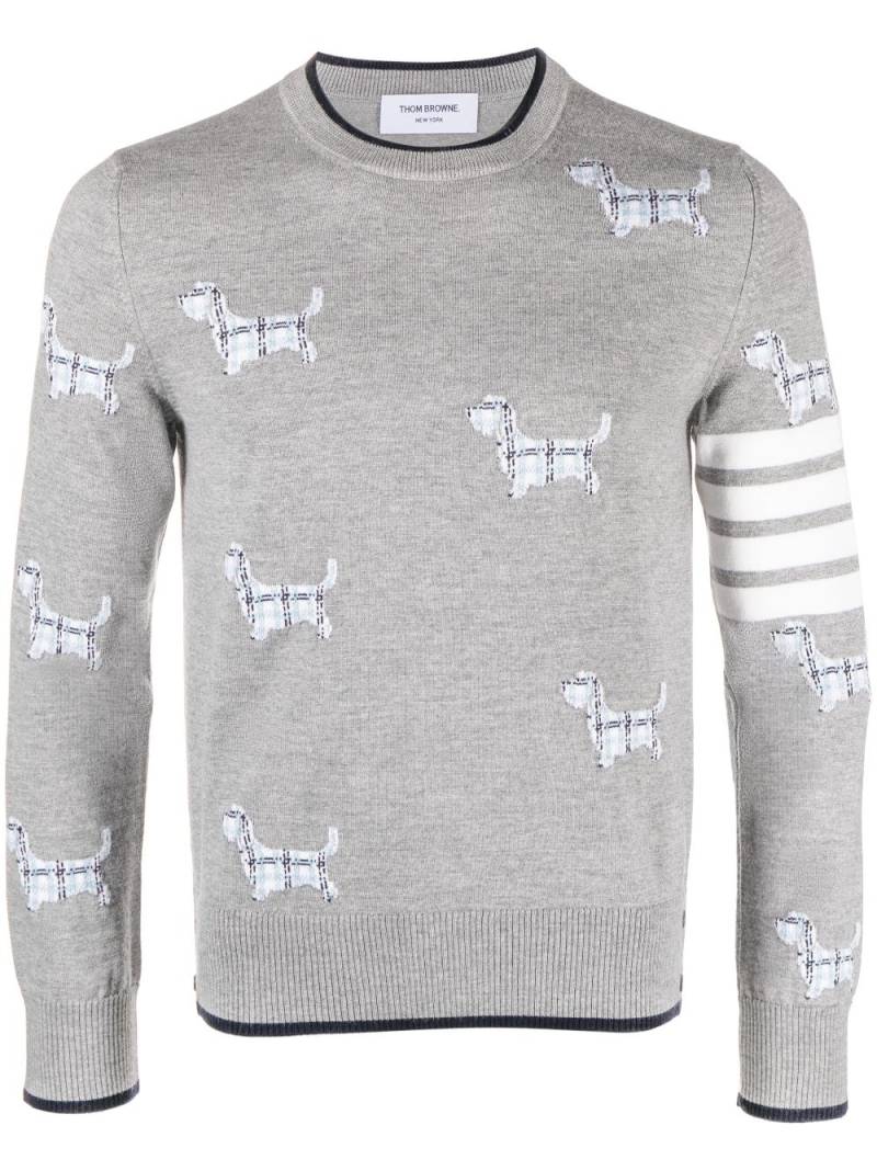 Thom Browne Hector intarsia crew-neck jumper - Grey von Thom Browne