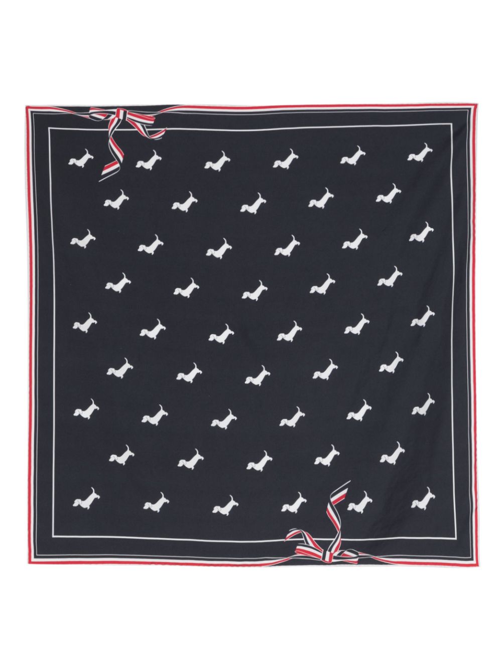 Thom Browne Hector-motif silk scarf - Blue von Thom Browne