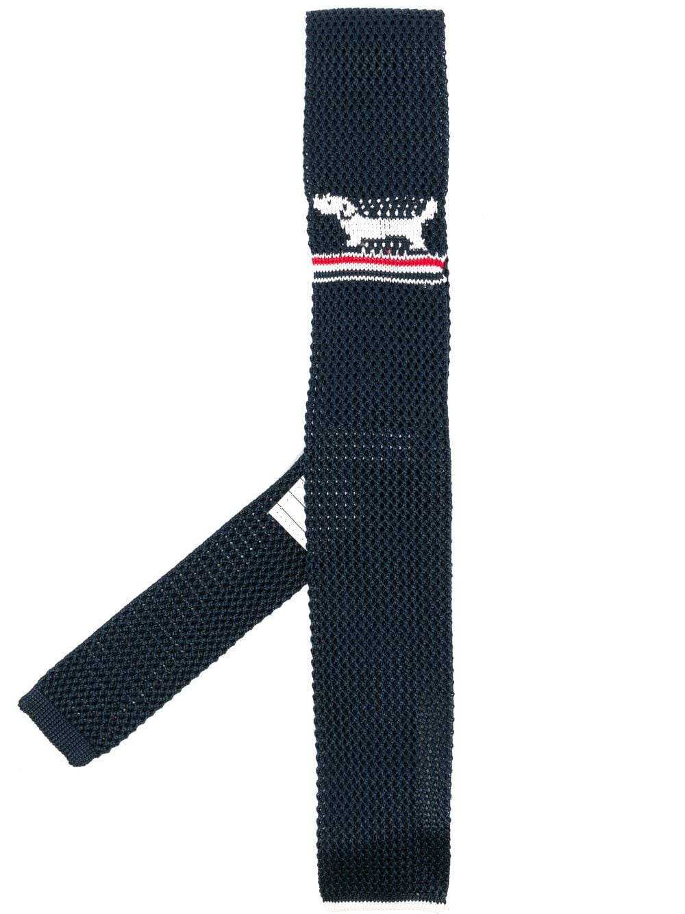 Thom Browne Hector pointelle knitted silk tie - Blue von Thom Browne