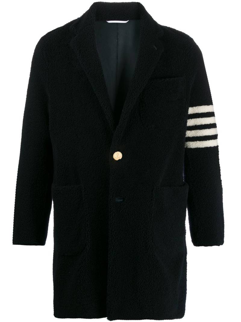 Thom Browne unconstructed sack 4-Bar overcoat - Blue von Thom Browne