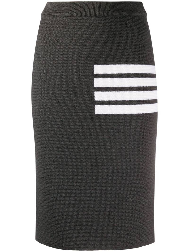 Thom Browne 4-Bar links stitch pencil skirt - Grey von Thom Browne