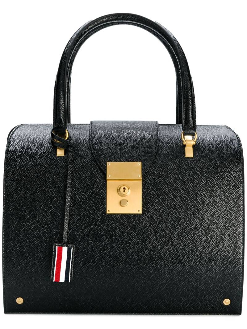 Thom Browne Mrs. Thom Lucido leather tote bag - Black von Thom Browne