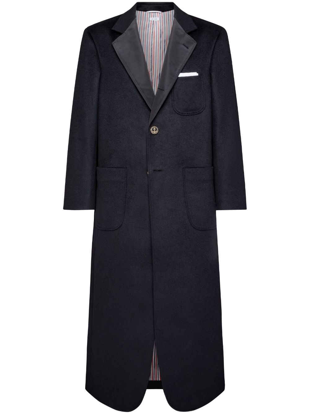 Thom Browne Notched-collar coat - Black von Thom Browne