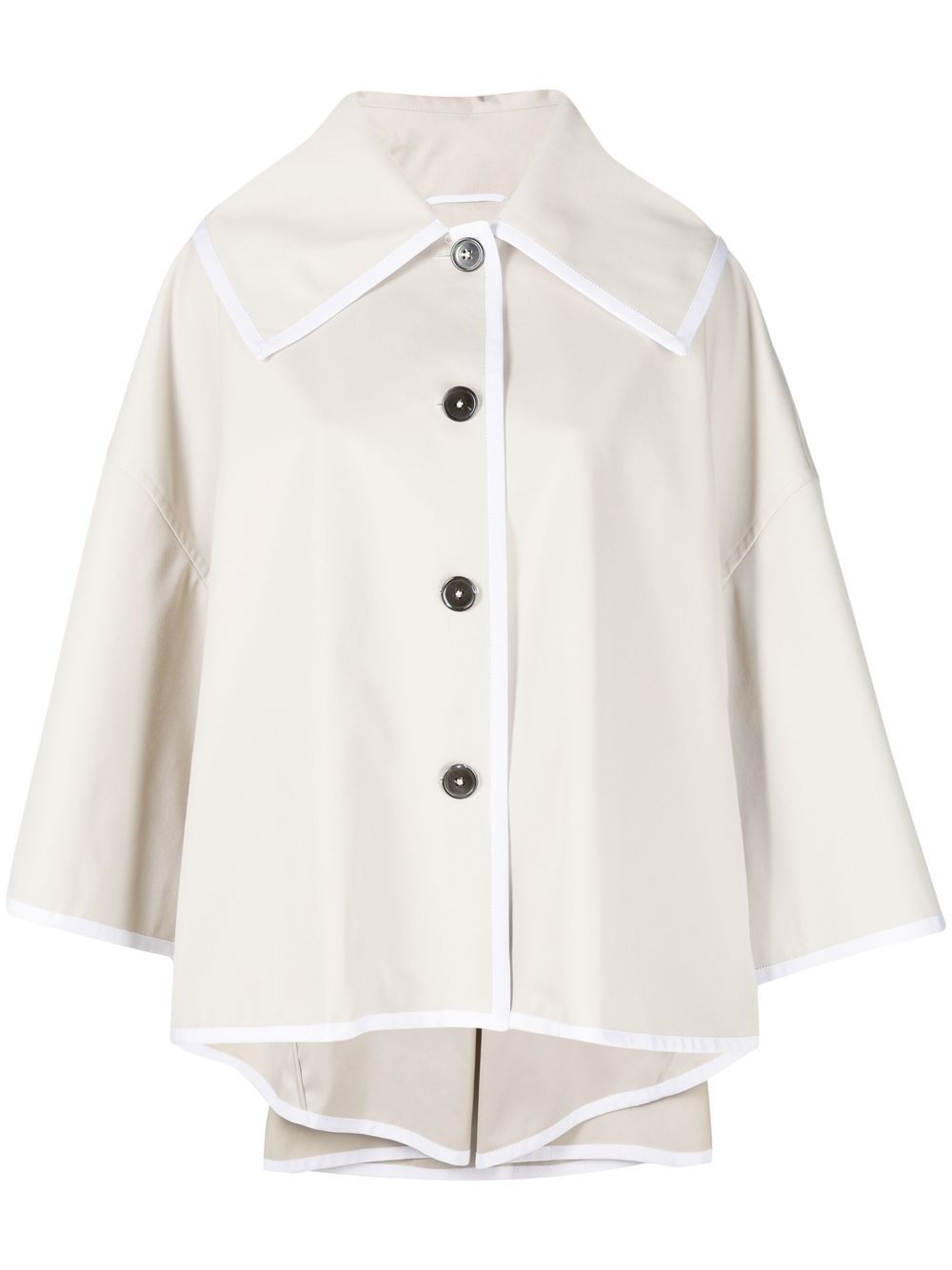 Thom Browne Opera cotton short rain coat - Neutrals von Thom Browne