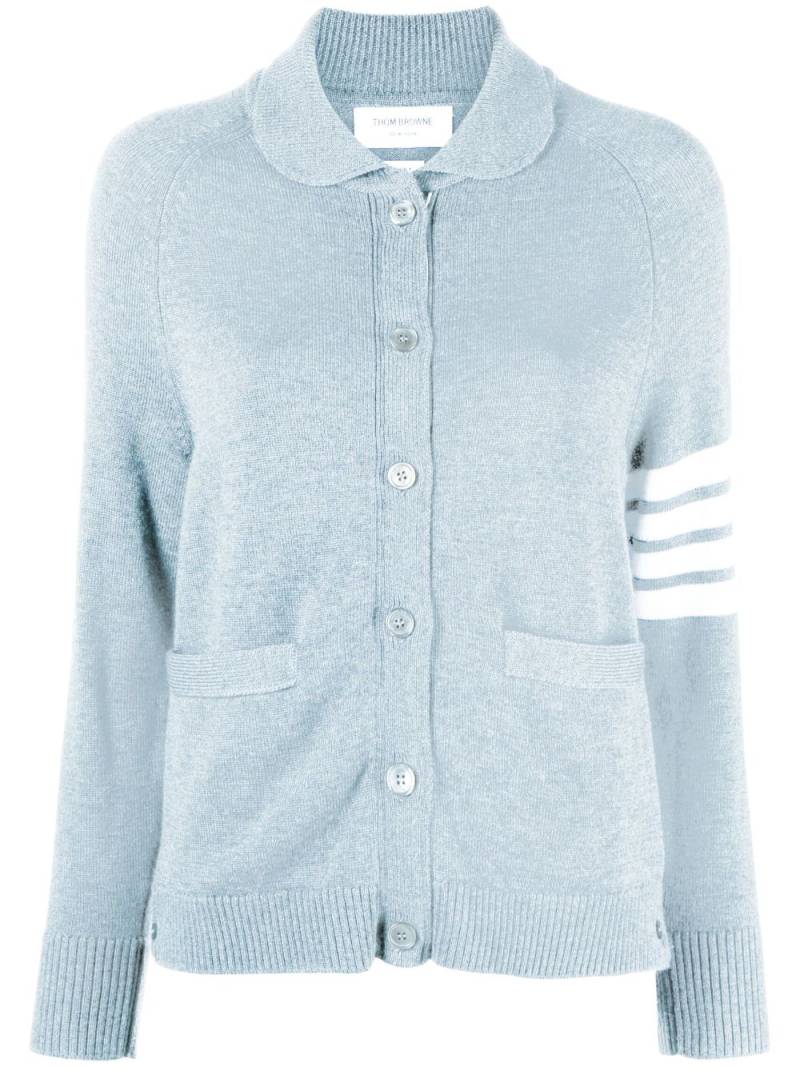 Thom Browne Peter Pan-collar virgin-wool cardigan - Blue von Thom Browne