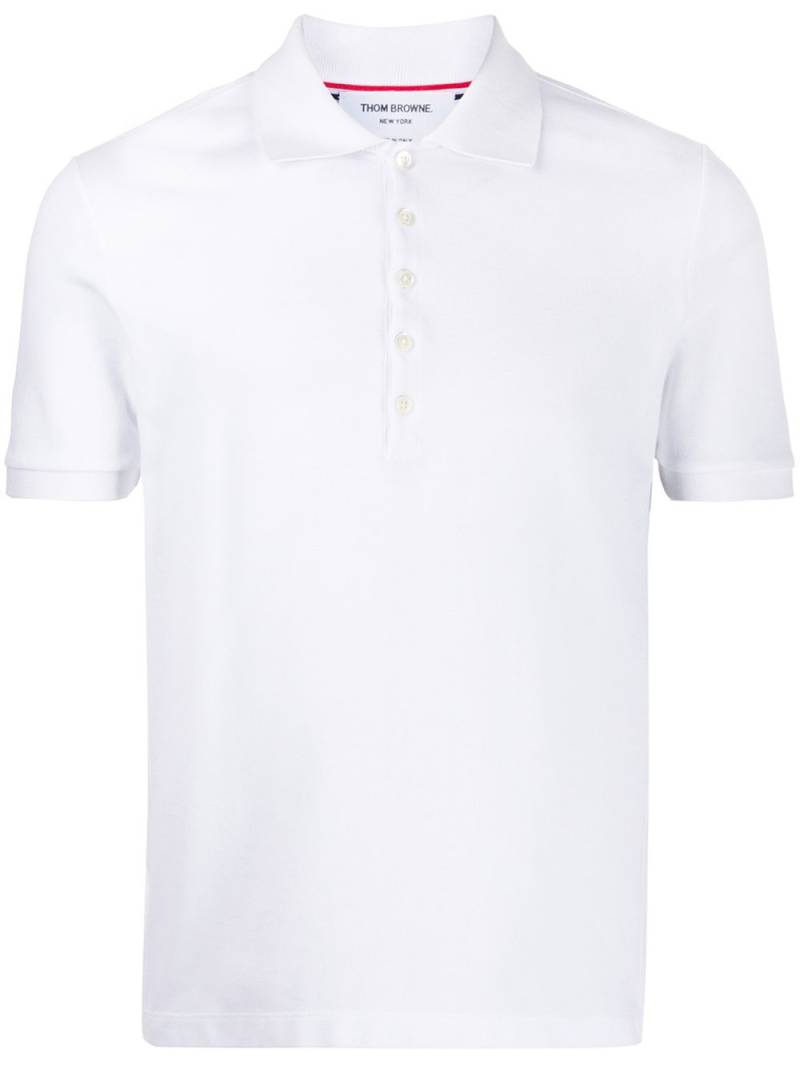 Thom Browne 4-Bar piqué polo shirt - White von Thom Browne