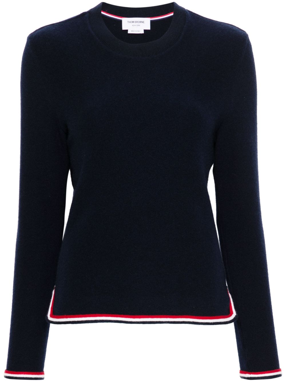 Thom Browne RWB-stripe cashmere jumper - Blue von Thom Browne