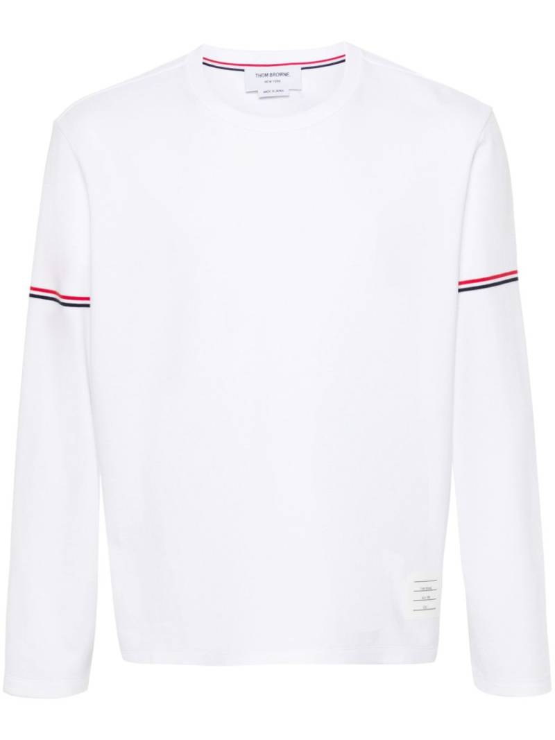 Thom Browne RWB stripe cotton T-shirt - White von Thom Browne