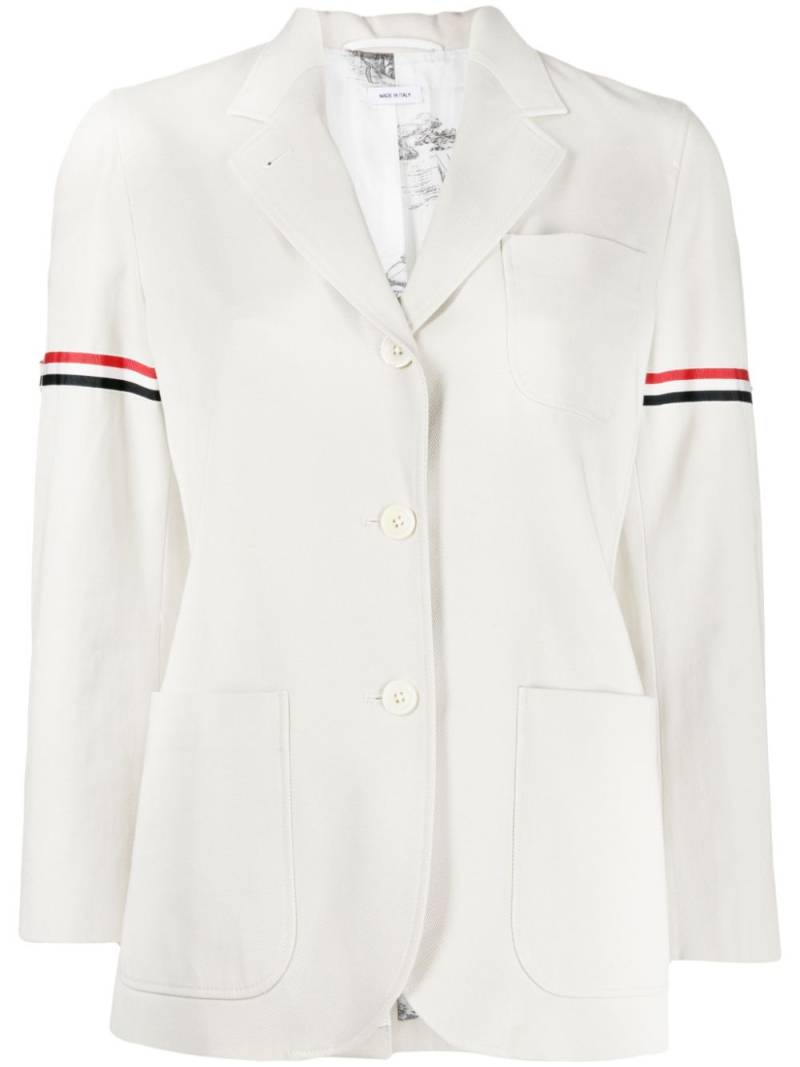 Thom Browne RWB-stripe cotton blazer - Neutrals von Thom Browne