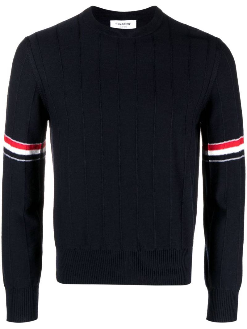 Thom Browne RWB-stripe long-sleeve jumper - Blue von Thom Browne