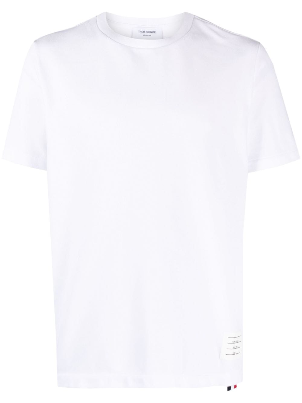 Thom Browne RWB-stripe piqué T-shirt - White von Thom Browne