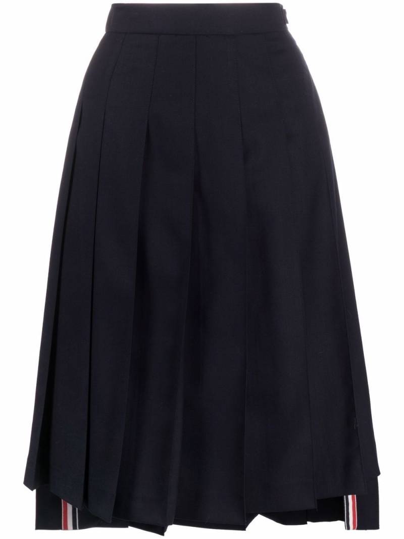 Thom Browne Super 120s twill pleated skirt - Blue von Thom Browne