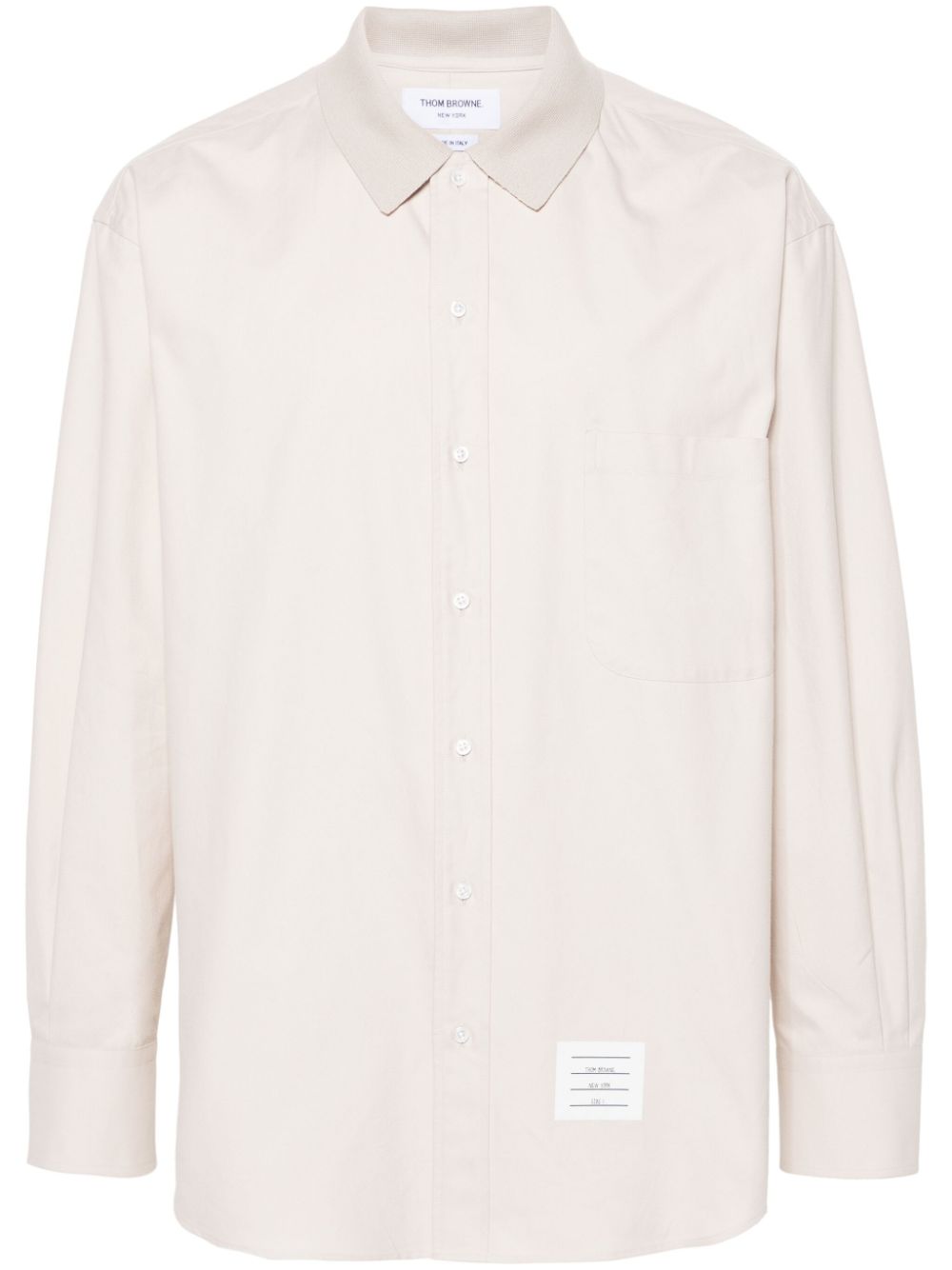 Thom Browne RWB stripe-print cotton overshirt - Neutrals von Thom Browne