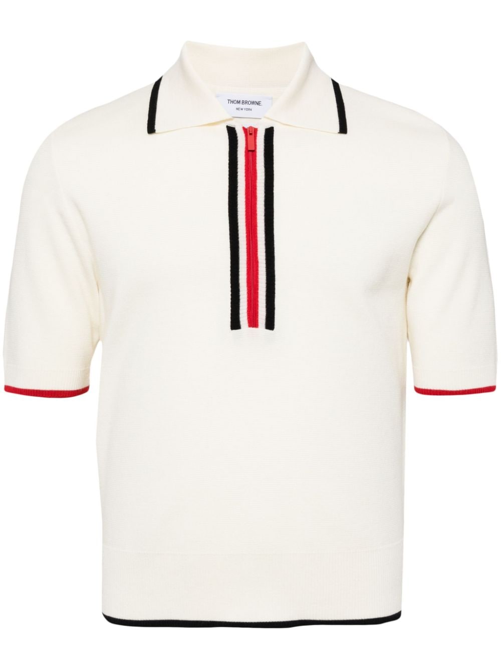 Thom Browne RWB-stripe polo shirt - Neutrals von Thom Browne