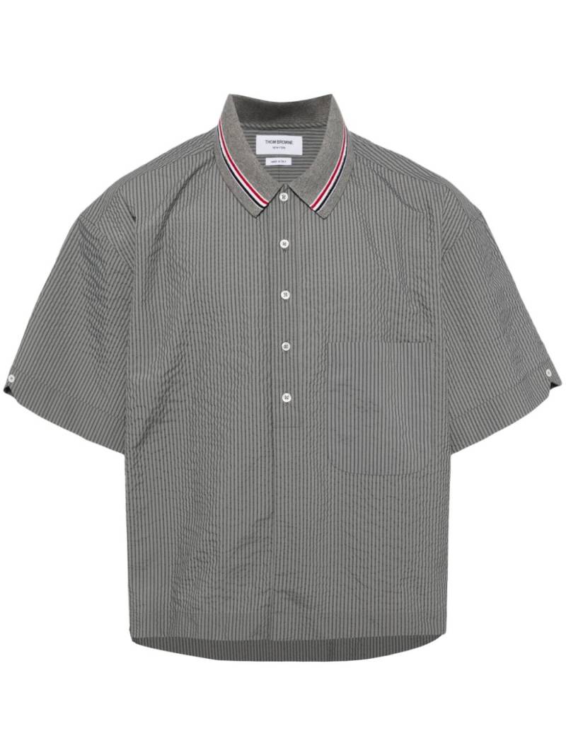 Thom Browne RWB-stripe striped shirt - Grey von Thom Browne