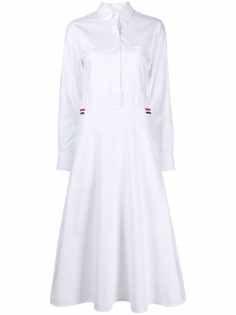 Thom Browne RWB tab shirt dress - White von Thom Browne