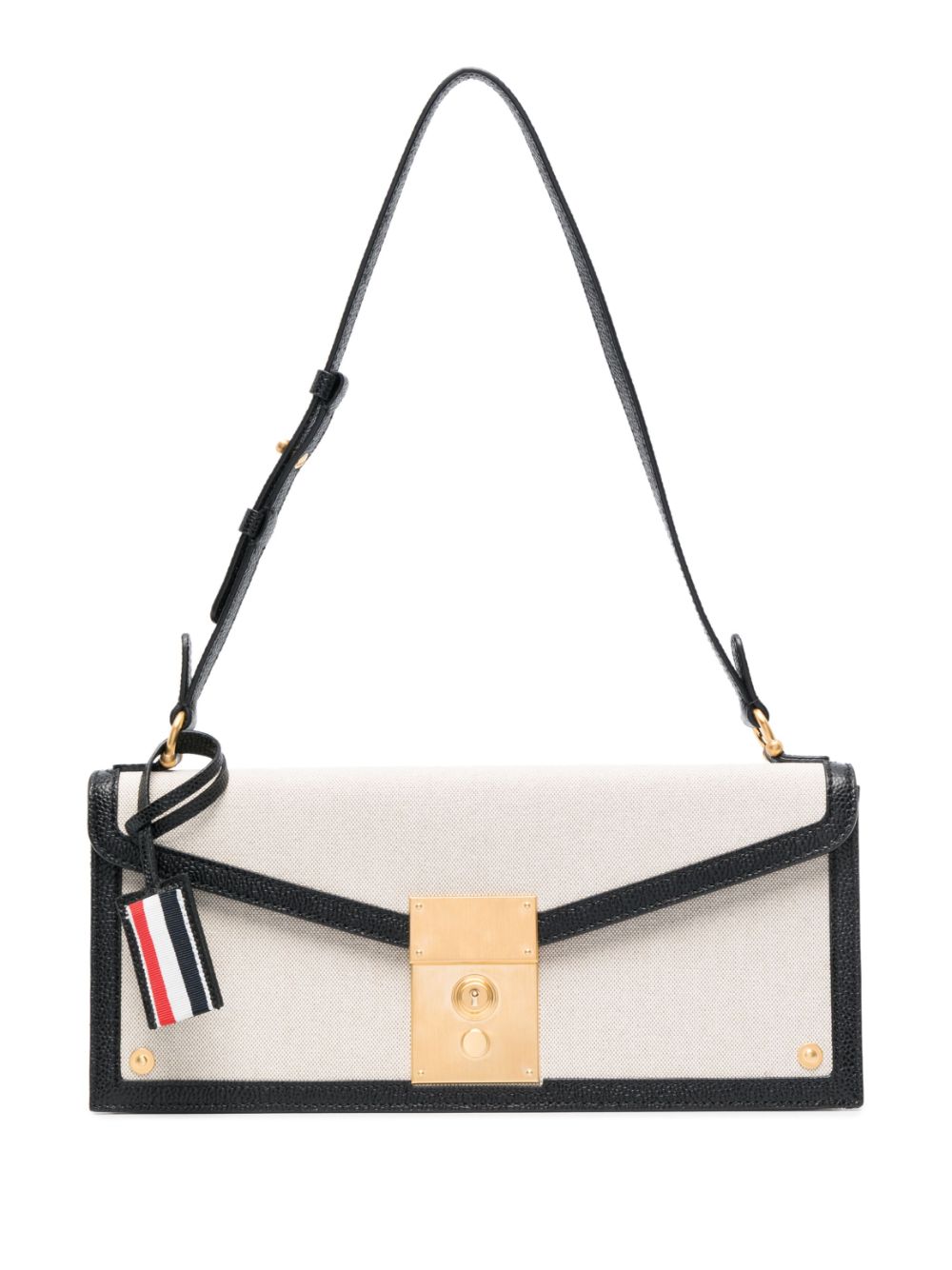 Thom Browne RWB-tag canvas shoulder bag - Neutrals von Thom Browne