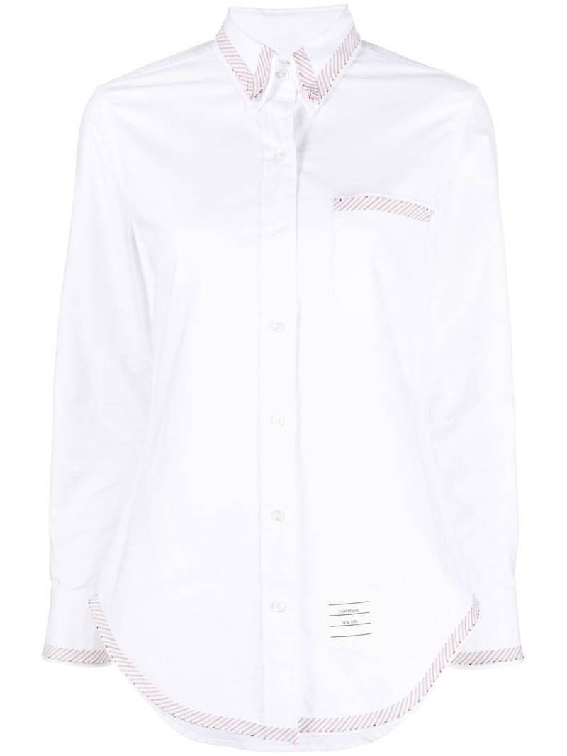 Thom Browne RWB trim Oxford shirt - White von Thom Browne