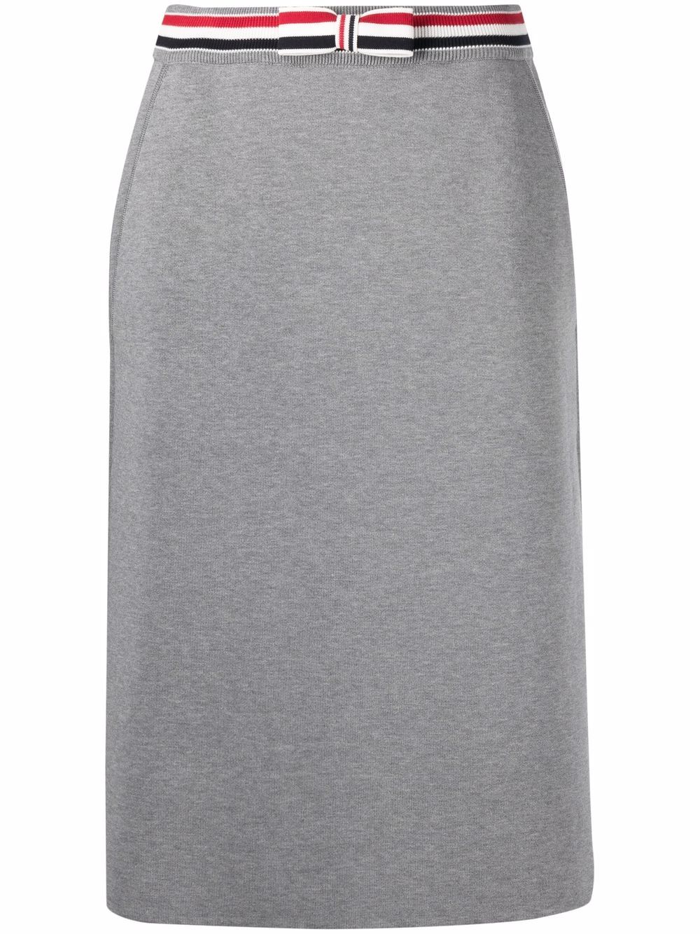 Thom Browne RWB waistband midi skirt - Grey von Thom Browne