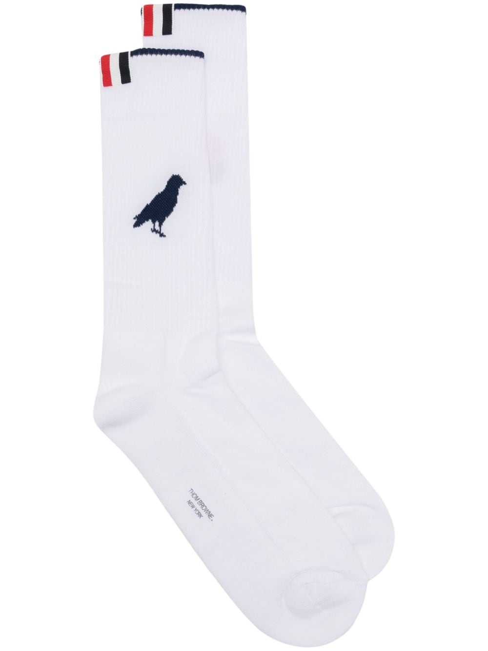 Thom Browne Rose & Raven socks - White von Thom Browne