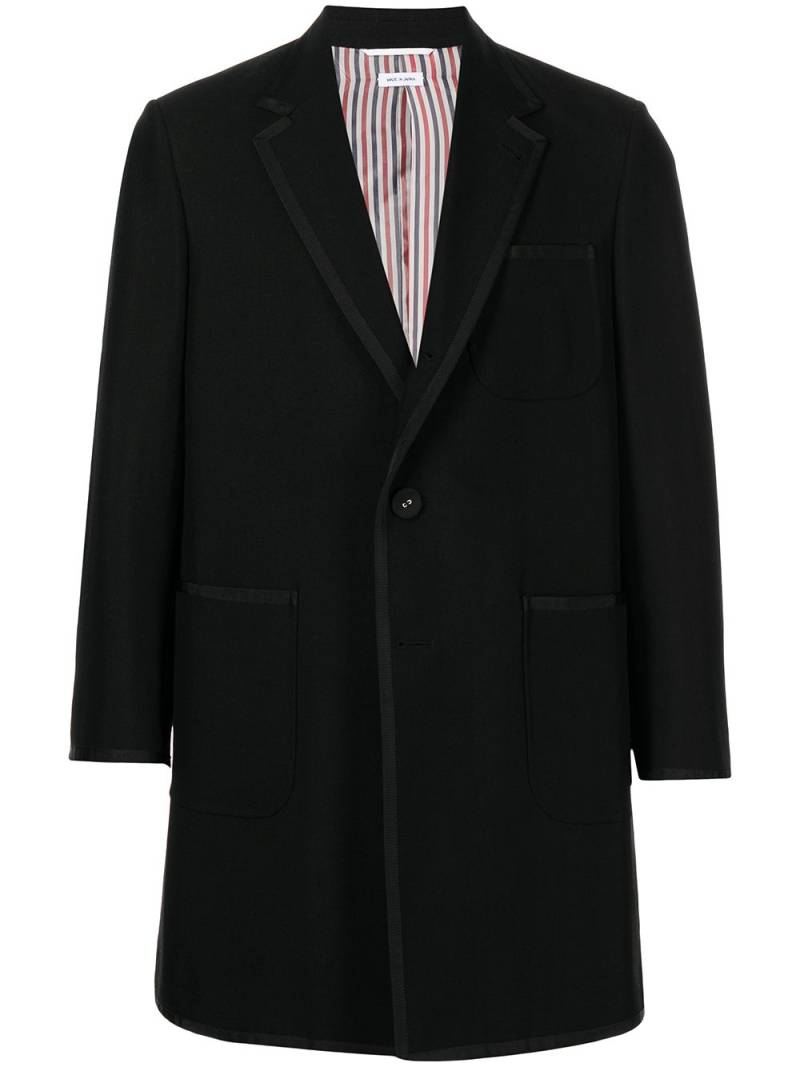 Thom Browne single-breasted wool coat - Black von Thom Browne