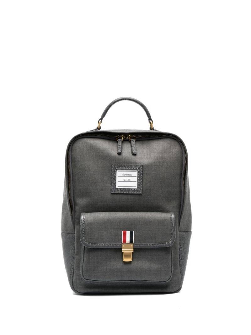 Thom Browne School twill backpack - Grey von Thom Browne