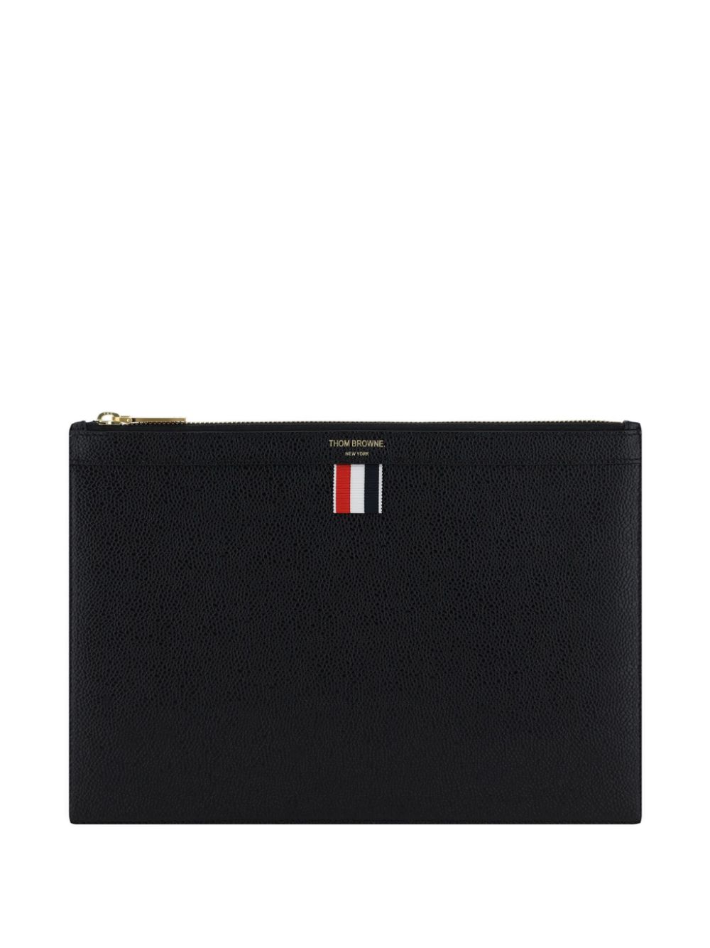 Thom Browne small leather clutch - Black von Thom Browne